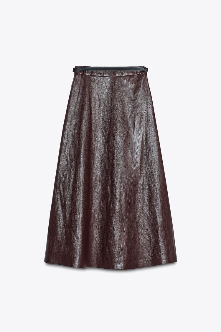 Brown Lather Skirt