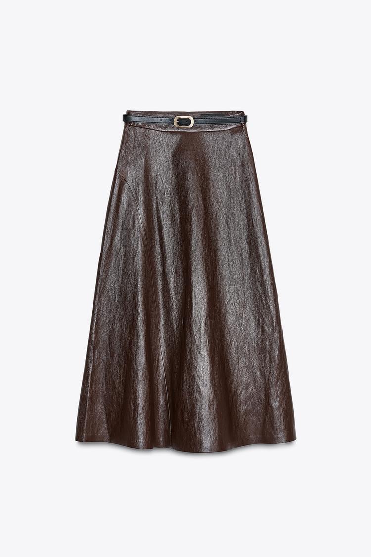 Brown Lather Skirt
