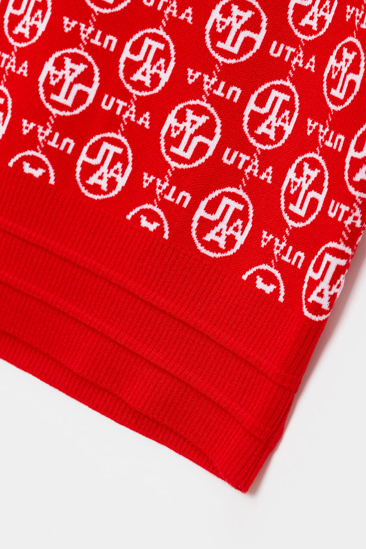 UTAA Link Chain Symbol Color PK Knit : Women’s Red