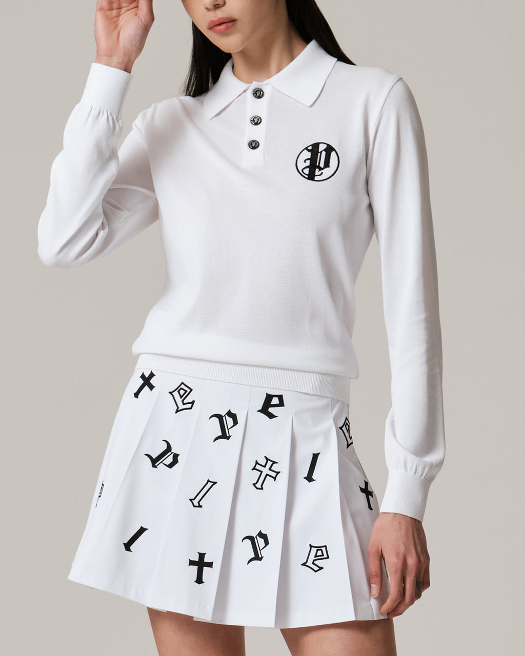 PELT Stick P Signature Knit Polo : Women's (PC1KTF414WH)