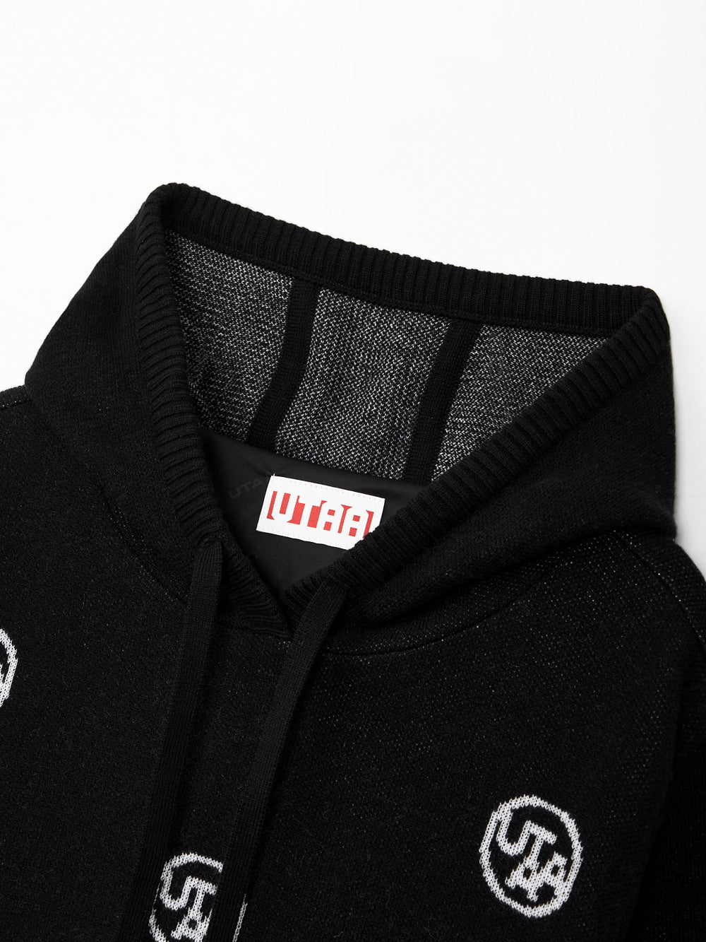 UTAA Dusk Blanc Baroque Knit Hoodie : Women's Black