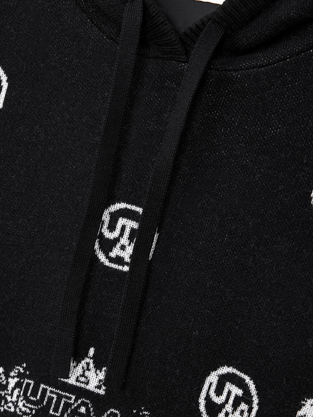 UTAA Dusk Blanc Baroque Knit Hoodie : Women's Black